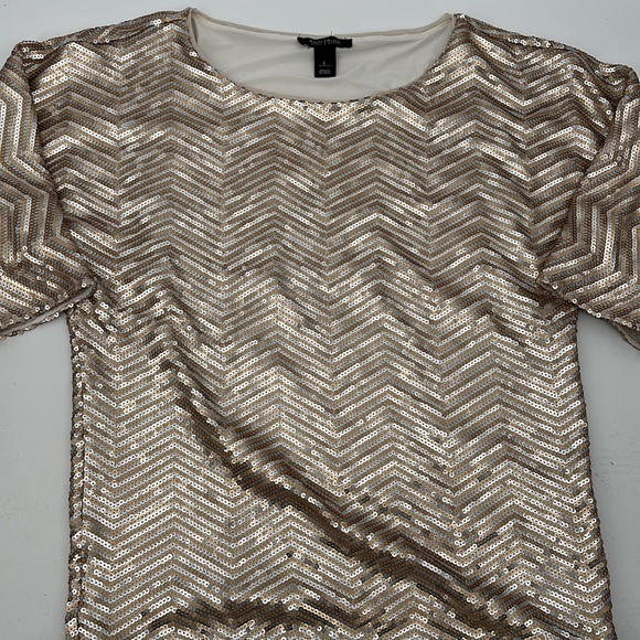 White House Black Market top sequin size large - Picture 3 of 6
